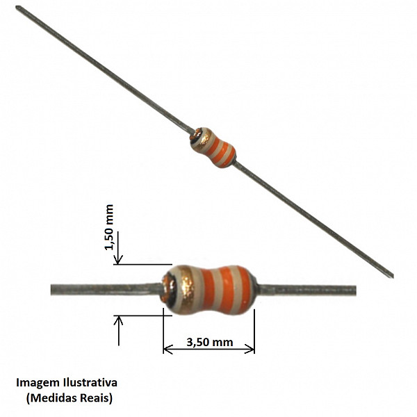 Resistor 1/6W - 1R (10 pçs)