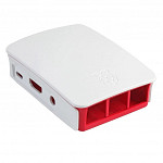 Case Plastico para Raspberry Pi3 B/B+ (Branco/Vermelho)